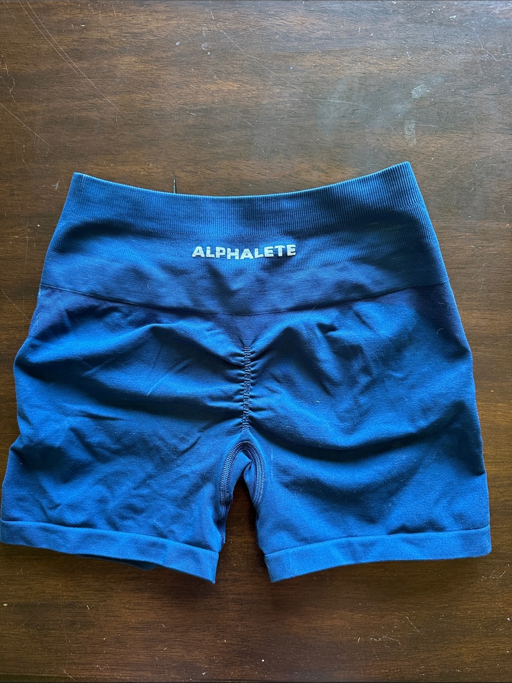 Alphalete Women's Deep Blue High-Rise Seamless Bike Shorts